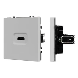 Фото #1 товара Механизм HDMI розетки SCT-NOBE-MHD1-SFPL-IS (Arlight, Никель)
