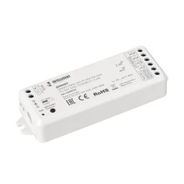 Фото #1 товара INTELLIGENT ARLIGHT Диммер SMART-PWM-102-72-MIX-PD-SUF (12-36V, 2x5A, TUYA Wi-Fi, 2.4G) (IARL, IP20 Пластик, 5 лет)
