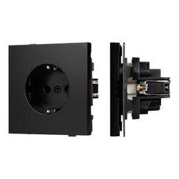 Фото #1 товара Механизм электрической розетки SCT-TENDO-MEU1-PL-BK (230V, 16A) (Arlight, Черный)