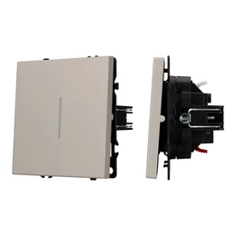 Фото #1 товара Механизм выключателя одноклавишный проходной LED SWT-NOBE-MKP1-SFPL-L-CA (230V, 10A) (Arlight, Кашемир)