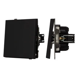 Фото #1 товара Механизм выключателя одноклавишный проходной SWT-TENDO-MKP1-SFPL-BK (230V, 10A) (Arlight, Матовый черный)