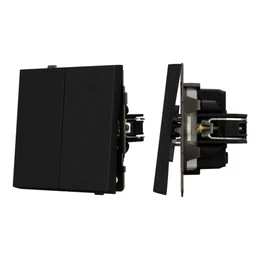 Фото #1 товара Механизм выключателя управления шторами SWT-TENDO-MKR2-SFPL-BK (230V, 10A) (Arlight, Матовый черный)