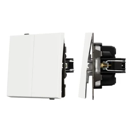 Фото #1 товара Механизм выключателя двухклавишный проходной SWT-TENDO-MKP2-SFPL-WH (230V, 10A) (Arlight, Матовый белый)