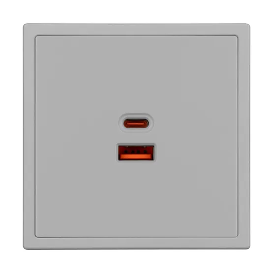 Фото #2 товара ARL NOBE USB Розетка тип A+C софт-тач никель SCT-MUAC-SFPL-FC-IS (65W, QC3) (Arlight, -)