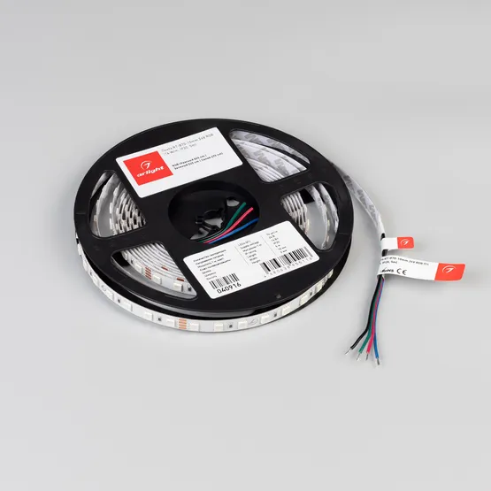 Фото #2 товара Светодиодная лента RT-B70-10mm 24V RGB (14 W/m, IP20, 5m) (Arlight, Открытый)