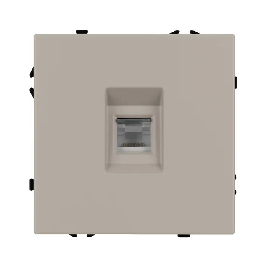 Фото #2 товара Механизм компьютерной розетки SCT-NOBE-MPC1-SFPL-CA (RJ-45, CAT6) (Arlight, Кашемир)