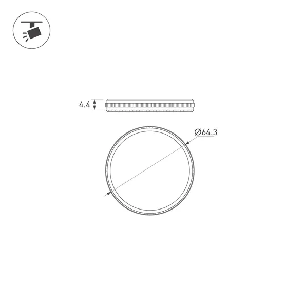 Фото #3 товара Фильтр LGD-ARTIFACT-ND-LENS-R62 (WH) (Arlight, Металл)