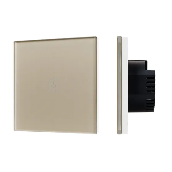 Фото #1 товара Выключатель сенсорный SWT-OMALI-S01-ZB-GD (250V, 10A, Zigbee) (Arlight, Стекло)