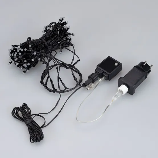 Фото #3 товара Светодиодная гирлянда Лучи Смарт ARD-GALA-CLASSIC-1800-BLACK-180LED RGB (230V, 3.6W, Tuya Wi-Fi) (Ardecoled, IP65)