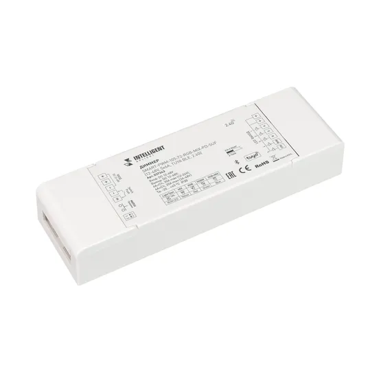 Фото товара INTELLIGENT ARLIGHT Диммер SMART-PWM-105-72-RGB-MIX-PD-SUF (12-48V, 5x6A, TUYA BLE, 2.4G) (IARL, Контроллер)