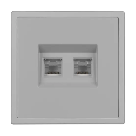 Фото #4 товара Механизм сдвоенной компьютерной розетки SCT-NOBE-MPC2-SFPL-IS (RJ-45, CAT6) (Arlight, Никель)