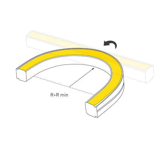 Фото #2 товара Светодиодная лента герметичная WAVE-SIDE-DOUBLE-A120-16x15mm 24V Day4000 (15 W/m, IP67, 5m, wire x1) (Arlight, Вывод боковой, 5 лет)