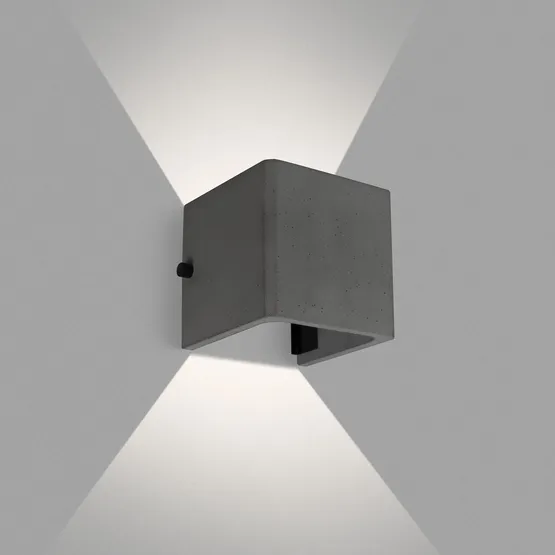 Фото #2 товара Светильник LGD-PERAN-WALL-S120x120-6W Warm3000 (BK, 0-80 deg, 230V) (Arlight, IP65 Бетон, 3 года)