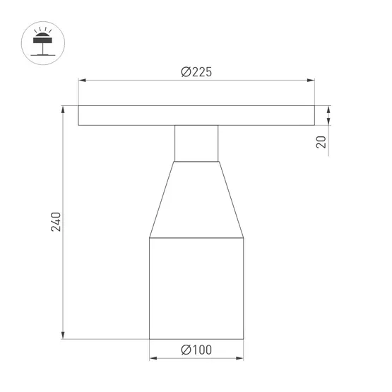 Фото #2 товара Светильник SP-CROOD-TAB-R22.5x24-7W Warm3200-MIX (SG-GN, 140 deg, 230V) (Arlight, IP20, Мрамор, 5 лет)