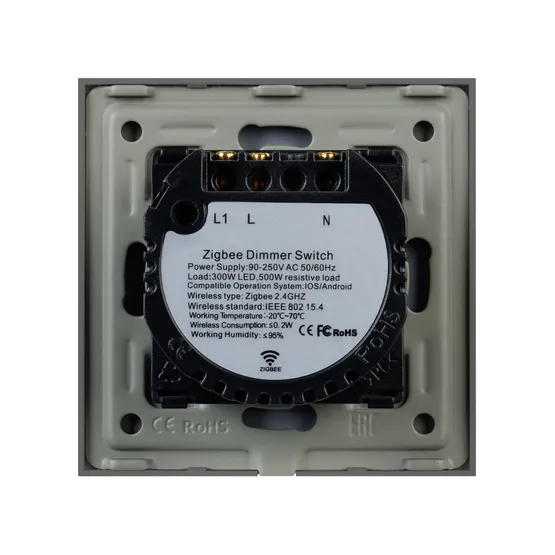 Фото #2 товара Светорегулятор сенсорный с Zigbee управлением SWT-OMALI-SD3-ZB-GR (250V, 500W) (Arlight, Стекло)