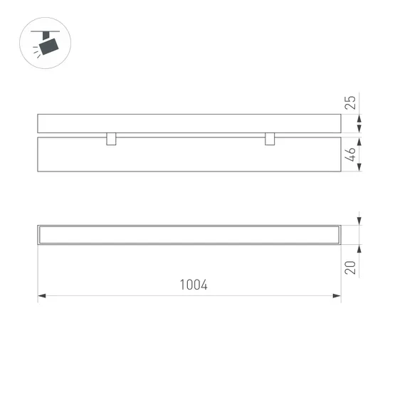 Фото #5 товара Светильник MAG-FLAT-FOLD-25-S1004-30W Day4000 (BK, 100 deg, 24V) (Arlight, IP20 Металл, 3 года)