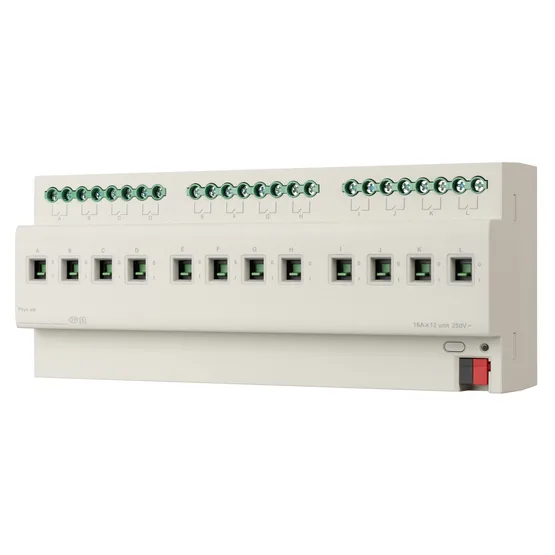 Фото товара INTELLIGENT ARLIGHT Релейный модуль KNX-7123-82-DRO-DIN (BUS, 12x16A, KNX Secure) (IARL, IP20 Пластик, 2 года)