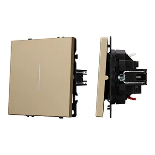 Фото товара Механизм звонкового выключателя LED SWT-NOBE-MKR1-SFPL-L-GD (230V, 10A) (Arlight, Золотой песок)