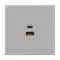 Минифото #2 товара ARL NOBE USB Розетка тип A+C софт-тач никель SCT-MUAC-SFPL-FC-IS (65W, QC3) (Arlight, -)