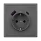 Минифото #2 товара Механизм розетки с USB зарядкой SCT-NOBE-MUAC-SFPL-GR (230V, 16A) (Arlight, Серый базальт)